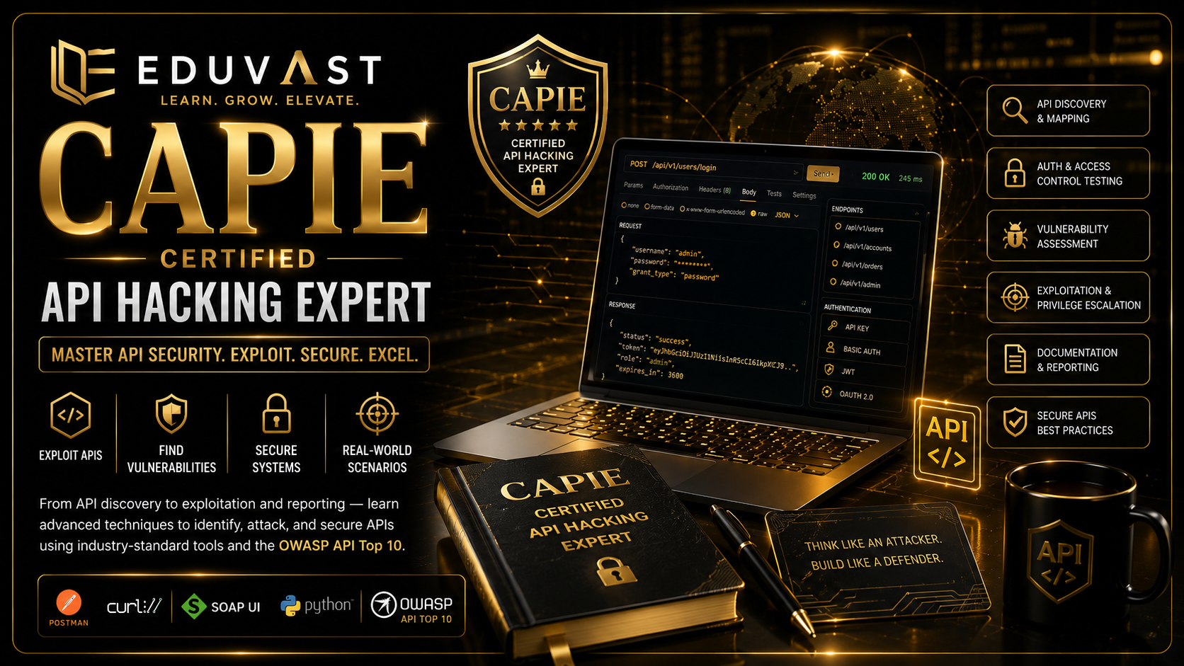 خبير اختراق واجهات برمجة التطبيقات المعتمد من CAPIE course cover